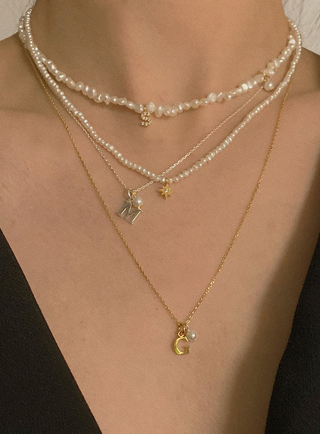 [특가] (Silver 925) deep is your initial necklace